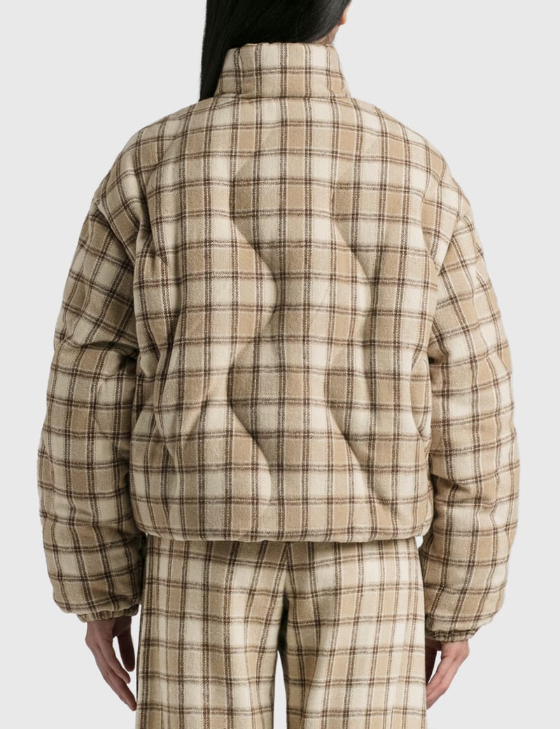 Kijun - PLAID CHECK PUFFER JACKET | HBX