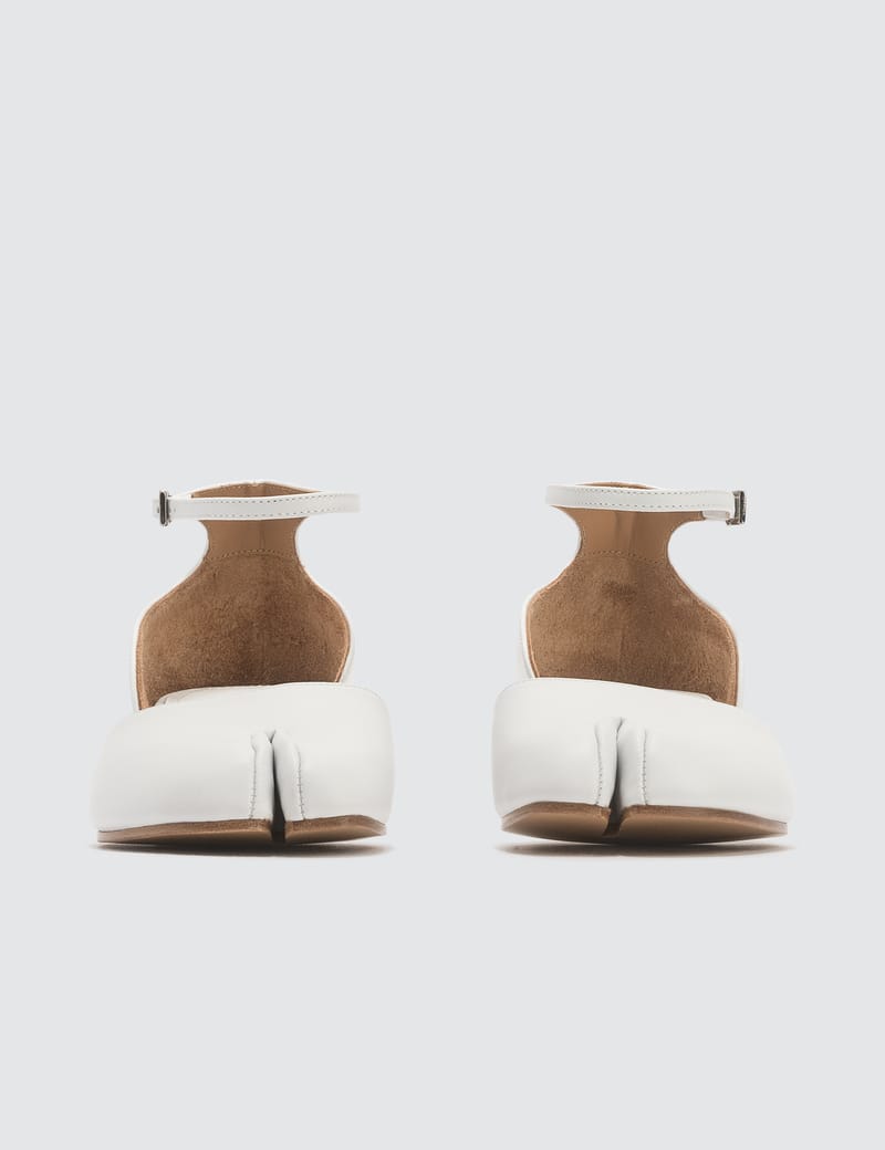 Maison Margiela - Tabi Leather Ankle Strap Ballerina | HBX