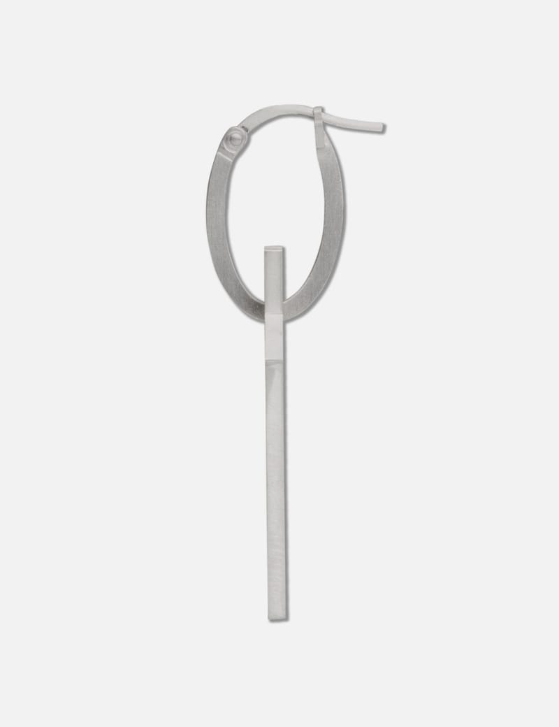 Rick Owens Pentagram Earring - Brass single earring with engraved