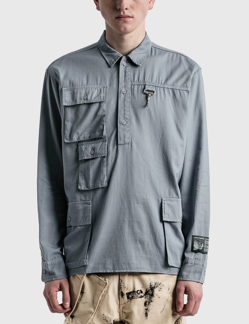 Reese Cooper Cotton Cargo Pullover Work Shirt HBX Globally