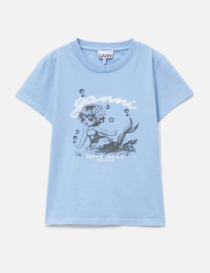Ganni - White Relaxed Cherry T-Shirt | HBX