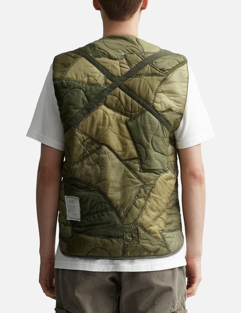 GREG LAUREN - Mixed Puffer Zip Vest | HBX