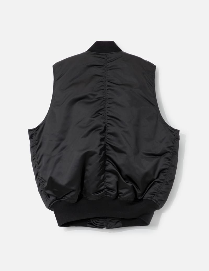 Alpha Industries MA-1 Base Vest - Black heavy nylon, reversible