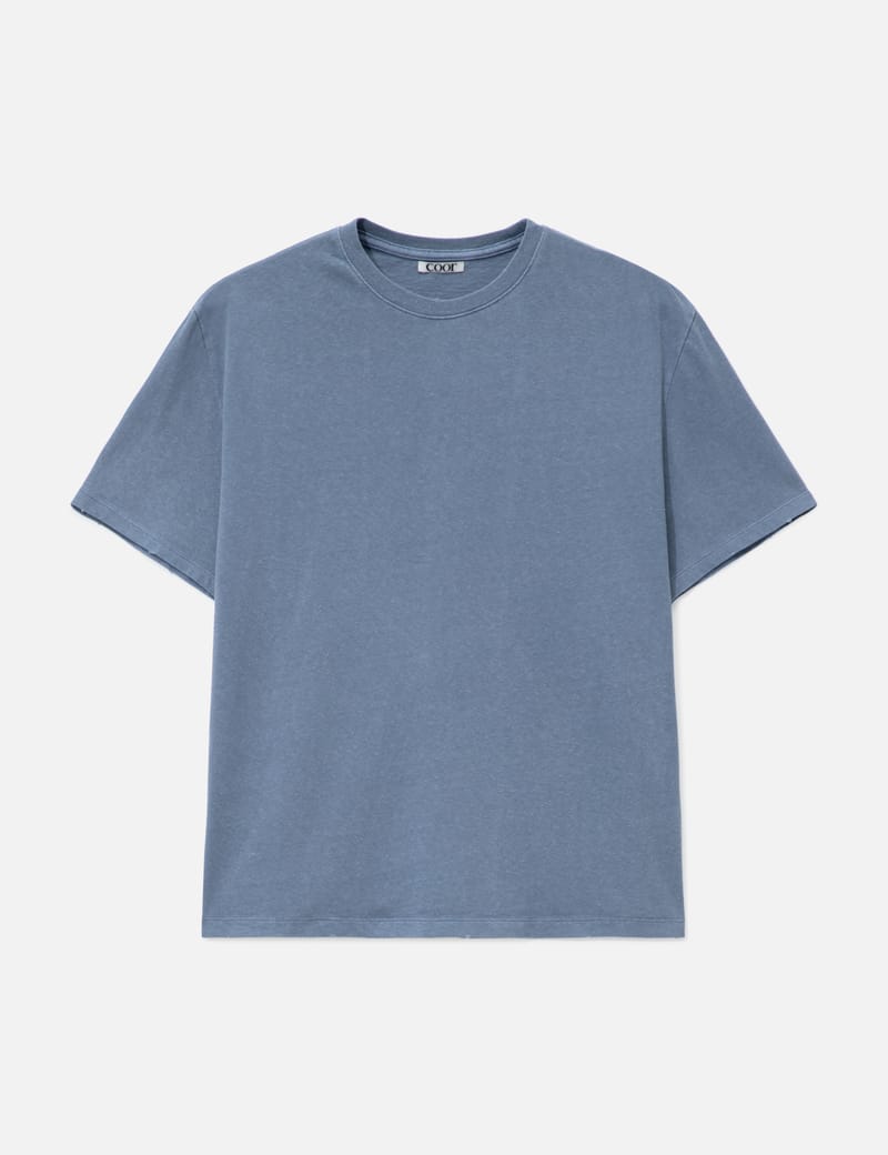 COOR Damaged Color Dyed Crop T-shirt - Semi-oversized distressed