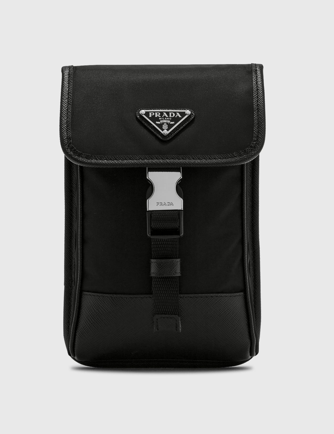 Prada - Re-nylon and Saffiano Leather Smartphone Case | HBX 
