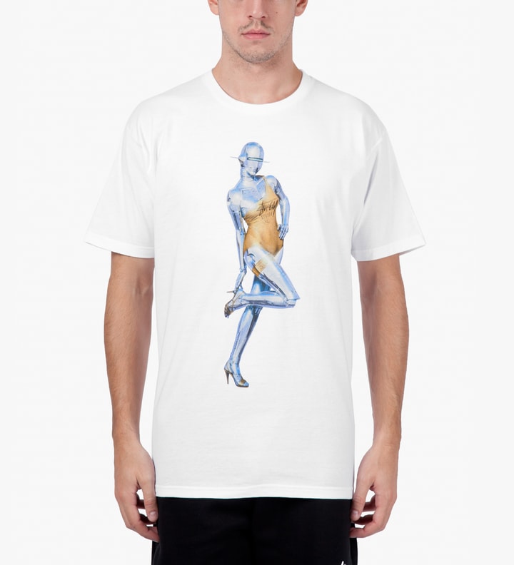 Stüssy - White Sorayama Swimsuit Robot T-Shirt | HBX