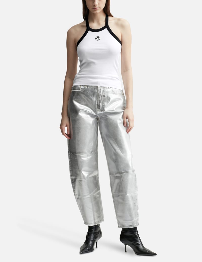 Marine Serre - ORGANIC COTTON RIB TANK TOP | HBX - Globally