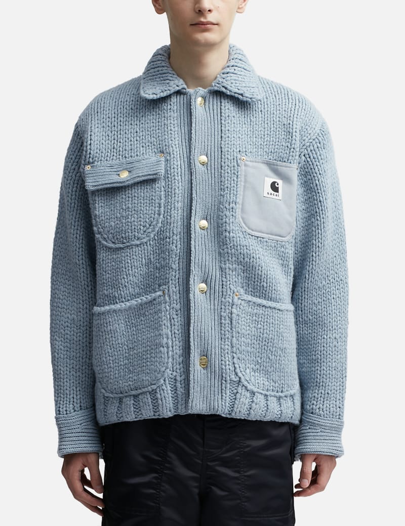 Sacai - Sacai X CARHARTT WIP KNIT JACKET MICHIGAN | HBX - Globally