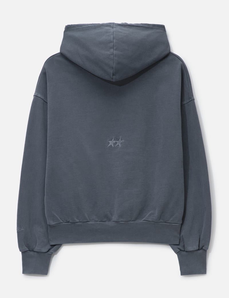 TwoJeys Pigment Dyed Blue Icon Hoodie - 480gsmヘビーウェイト