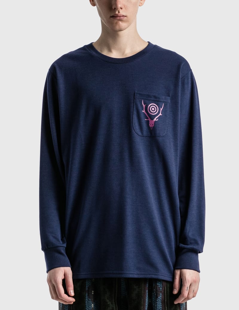 South2west8 ロンT L South2 West8 - サークル ホーン ラウンドポケット ロングスリーブ T