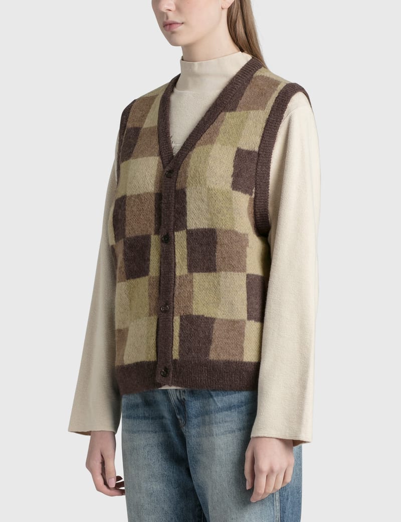 Stüssy - Wobbly Check Sweater Vest | HBX - Globally Curated