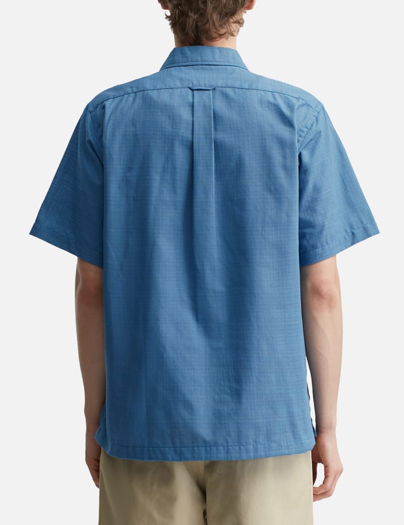 Nanamica Open Collar Panama S/S Shirt - Relaxed organic-cotton