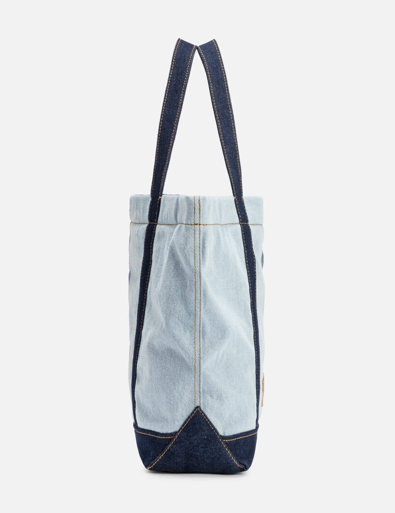 メゾンキツネ - FOX HEAD MEDIUM DENIM TOTE | HBX