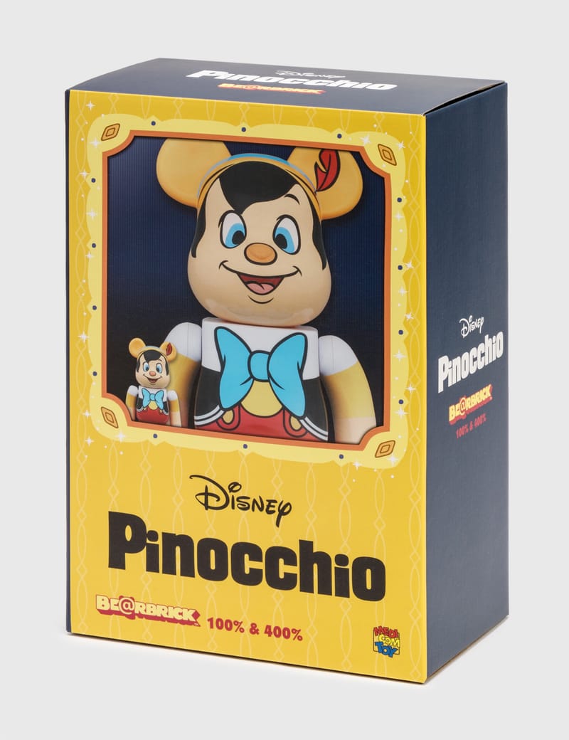 【お1人様1点限り】 Medicom Toy - Be@rbrick Pinocchio 100％ & 400％ Set | HBX ぬいぐるみ