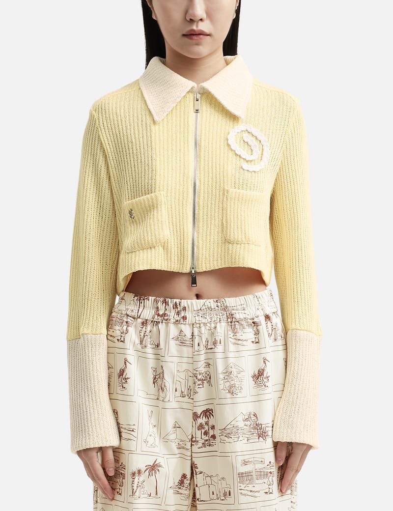 Kijun - SUN FLOWER ZIP-UP CARDIGAN | HBX - Globally Curated