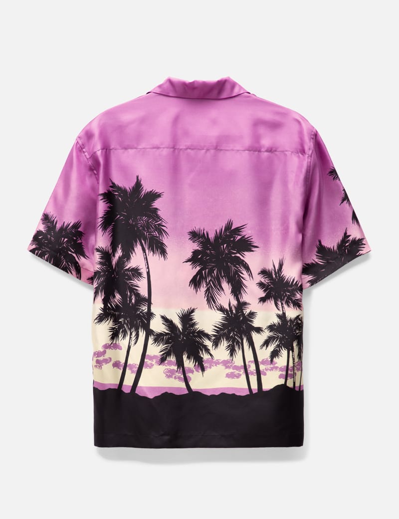 Palm Angels - PINK SUNSET BOWLING SHIRT | HBX - Globally Curated