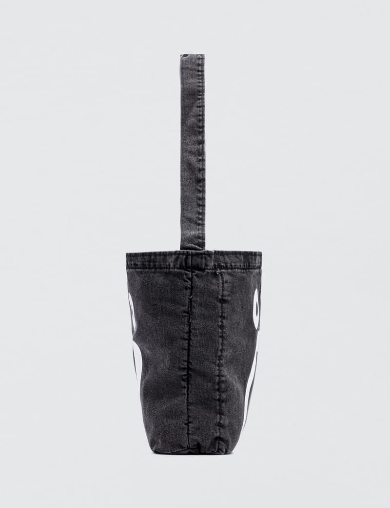 POLAR SKATE CO. HAPPY SAD TOTE BAG BLACK / WHITE 【 ポーラー