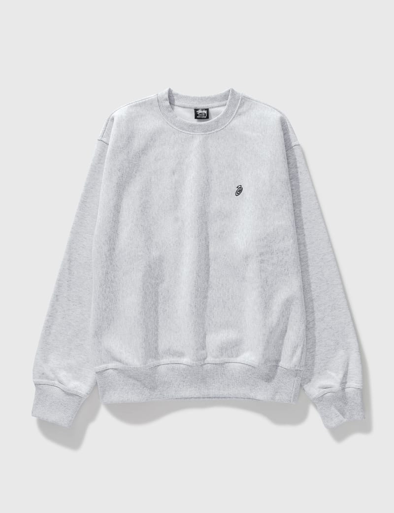 Stussy Swirl Appliqué Crewneck Sweater In Grey | ModeSens