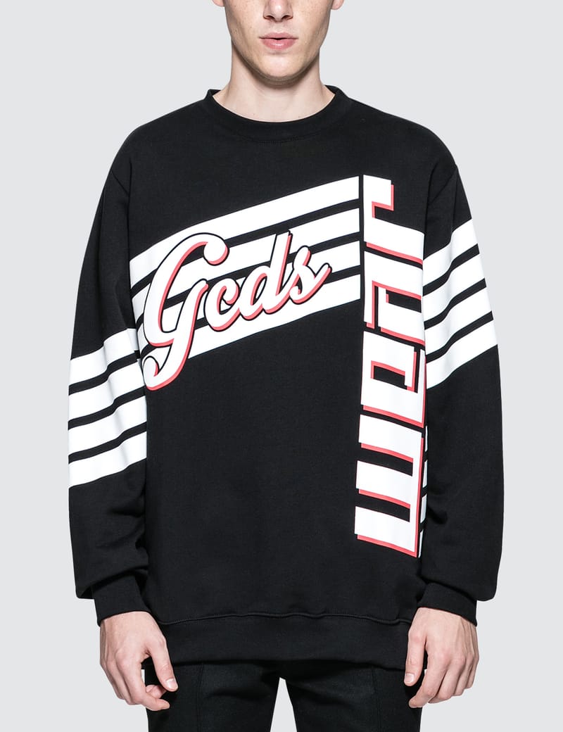 GCDS - Stripes Sweatshirt | HBX - Globally Curated Fashion and