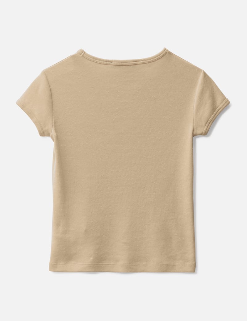 VIP【送料無料・関税込み】Acne Studio Beige Cotton T-shirt Acne Studios – Logo T-Shirt Beige