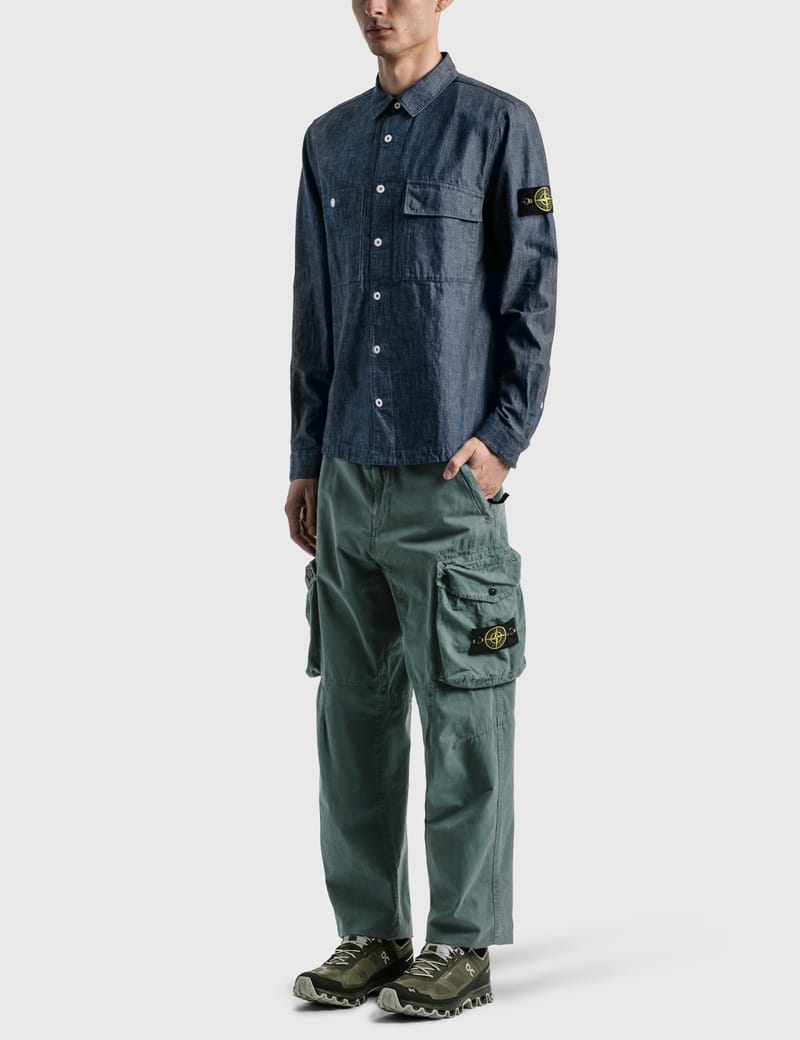 Stone Island - Chambray Denim Shirt | HBX - Globally Curated