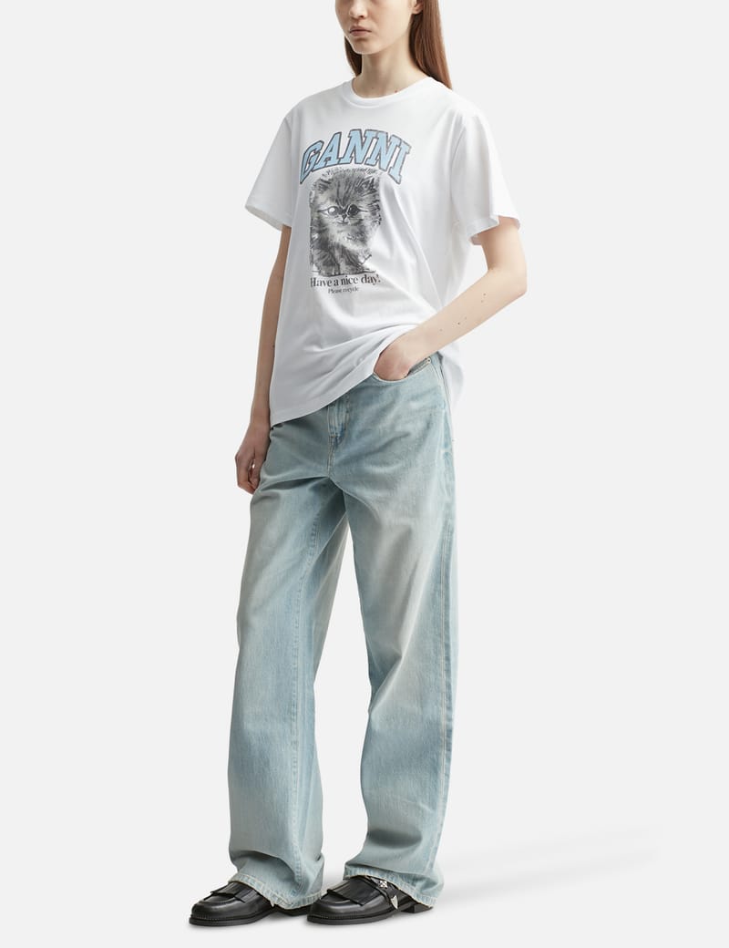 Ganni - Rainbow Smiley T-shirt | HBX - Globally Curated