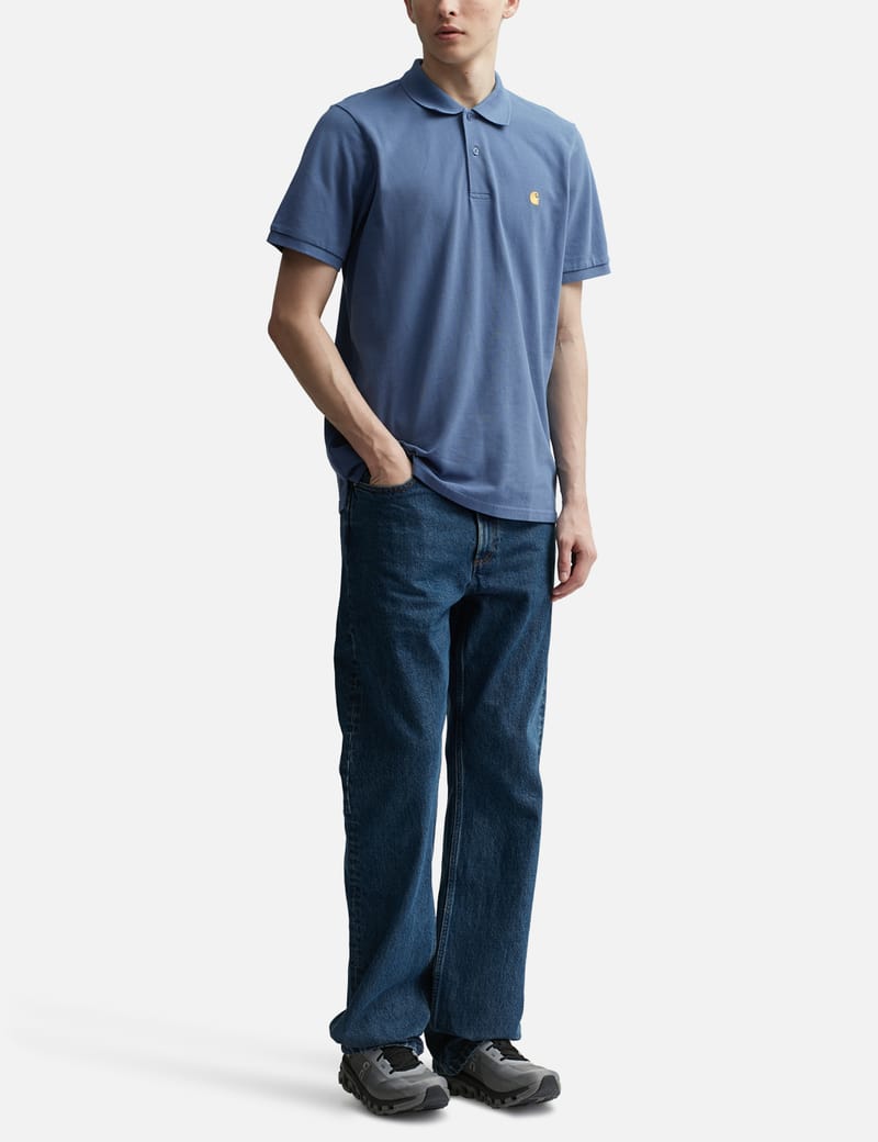 【送料&関税込】Carhartt Chase Polo Shirt Carhartt WIP S/S Chase Pique Polo, Black / Gold | Official