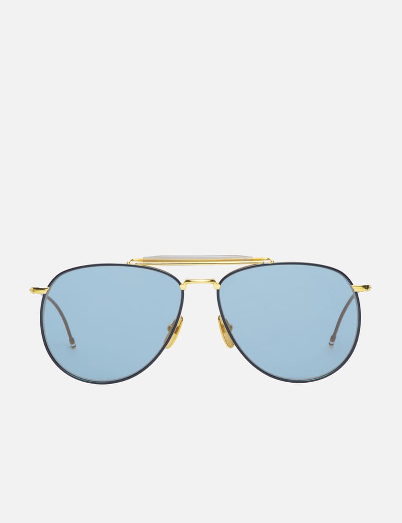 Thom Browne - THOM BROWNE AVIATOR SUNGLASSES | HBX - Globally