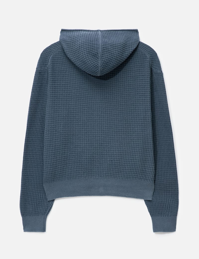 トップス FloraCore Camo Waffle Double Zip Hoodie COOR Waffle Cotton Color Dyed Hoodie Zip-up - Washed Navy waffle