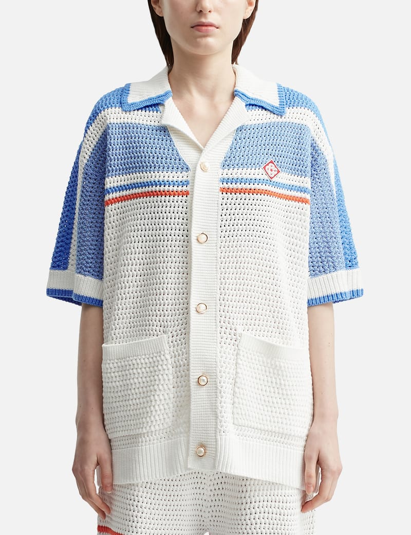 Casablanca - Sporty Faux Crochet Shirt | HBX - Globally