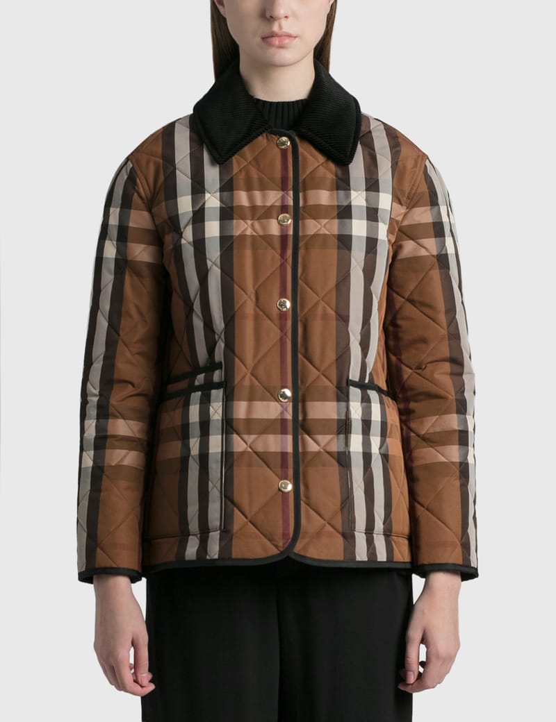 Burberry Check Diamond Quilted Nylon Jacket HBX Globally