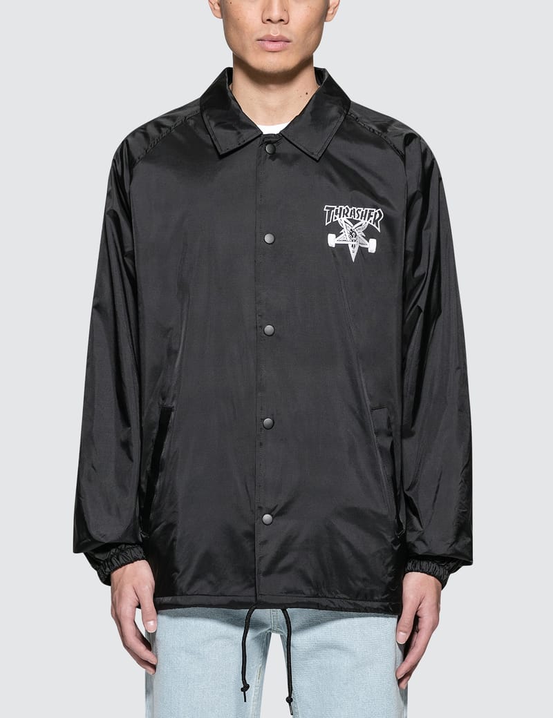 Thrasher flame hotsell coach jacket