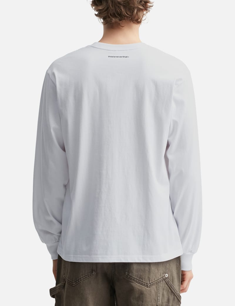 thisisneverthat® T-Logo Long Sleeve T-Shirt - Clean white cotton