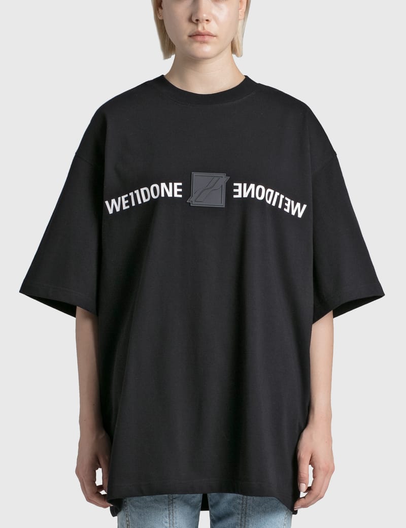 We11done - Black We11done Patched Mirror Logo T-shirt | HBX