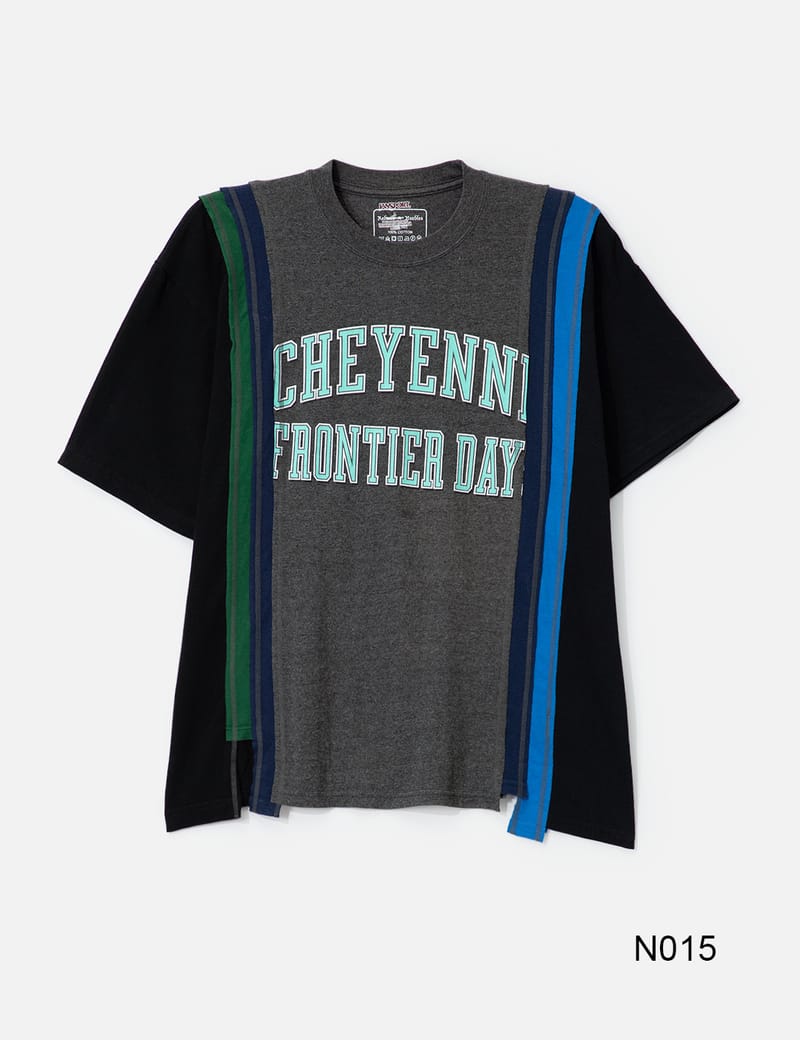 Needles 7 Cut Wide T-Shirt - College - Reworked vintage patchwork