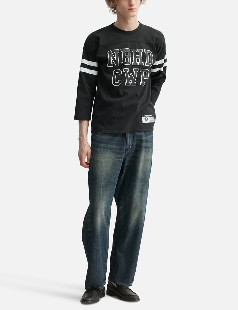 NEIGHBORHOOD Football Shirt LS - Long sleeve cotton tee with front