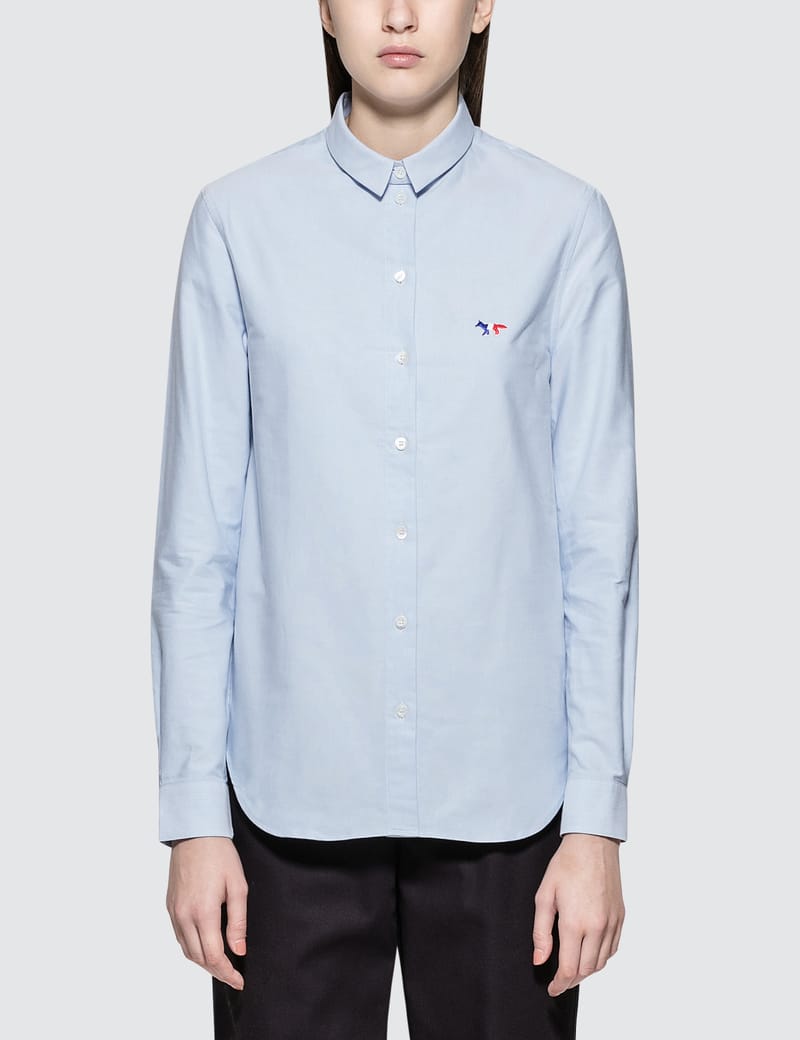 Maison Kitsuné - Oxford Tricolor Fox Patch Classic Shirt | HBX