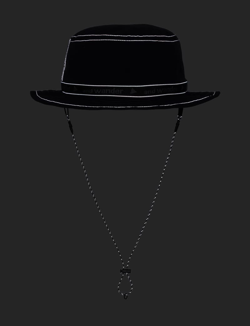 and wander JQ Tape Hat - リサイクルナイロンとCOOLMAXを使用した