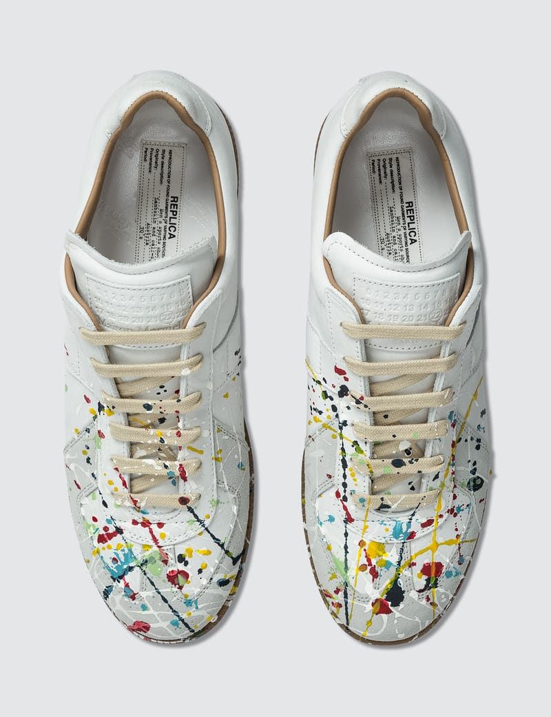 ★関税込★Maison Margiela★(W) Replica Paint Drop Sneakers★ REPLICA PAINT DROP SNEAKER - BLACK – lapstoneandhammer.com