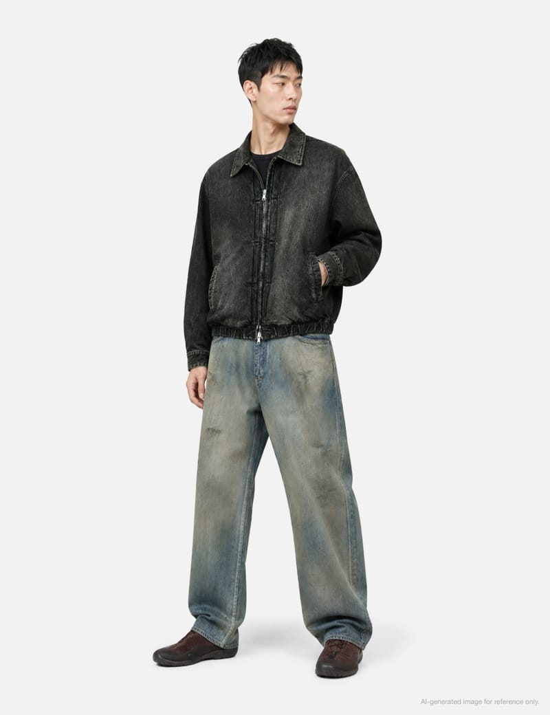 ANCELLM - Aging Selvedge Tapered 5P Denim Pants | HBX