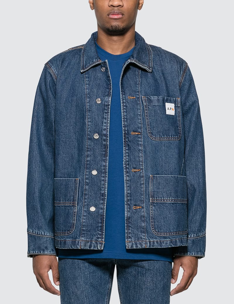 A.P.C X Carhatt WIP denim Jacket サイズS | www.jarussi.com.br