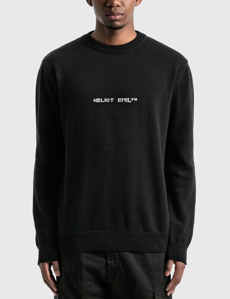 Heliot Emil - Knit Sweater With Intarsia Logo | HBX