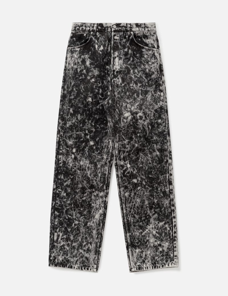 dries van noten ストレート　デニム　ブラック Dries Van Noten - デニム コットン ストレート ジーンズ | HBX