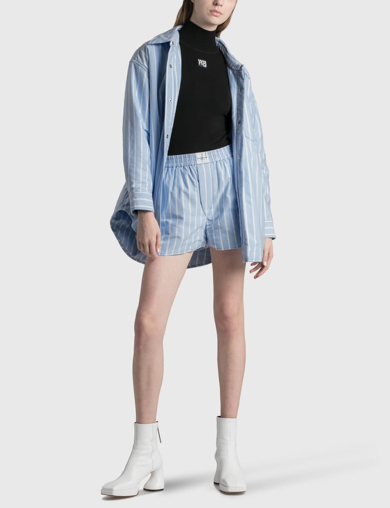 T By Alexander Wang - Oxford Padded Shirt Jacket | HBX