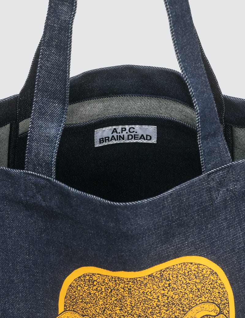 A.P.C. A.P.C. x Brain Dead Denim Tote Bag HBX Globally