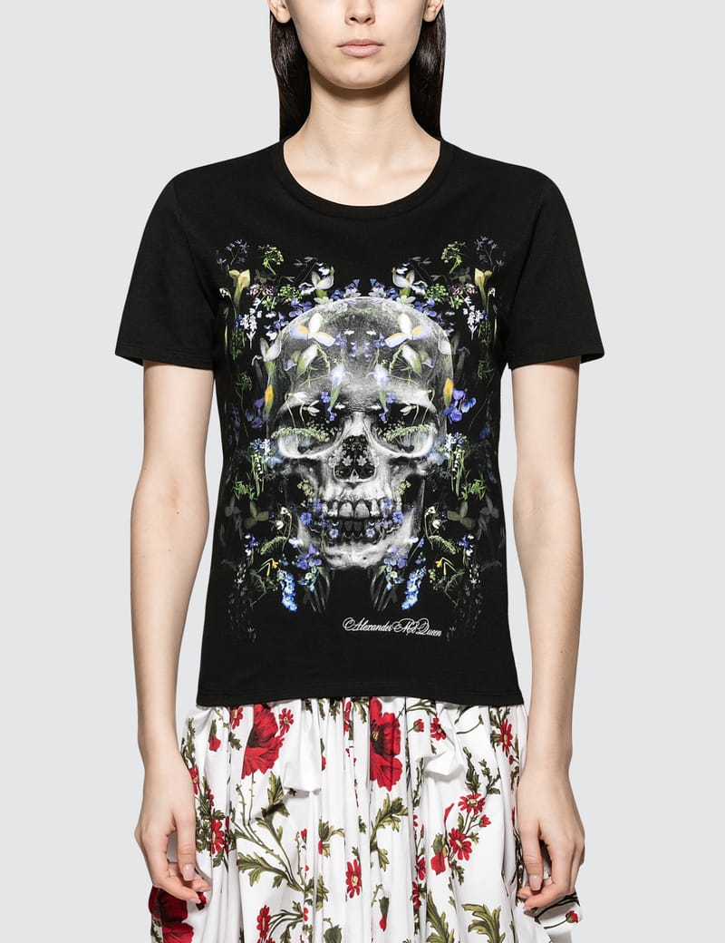 Alexander McQueen 髑髏 蝶々 桜 Tシャツ スカル TOPS