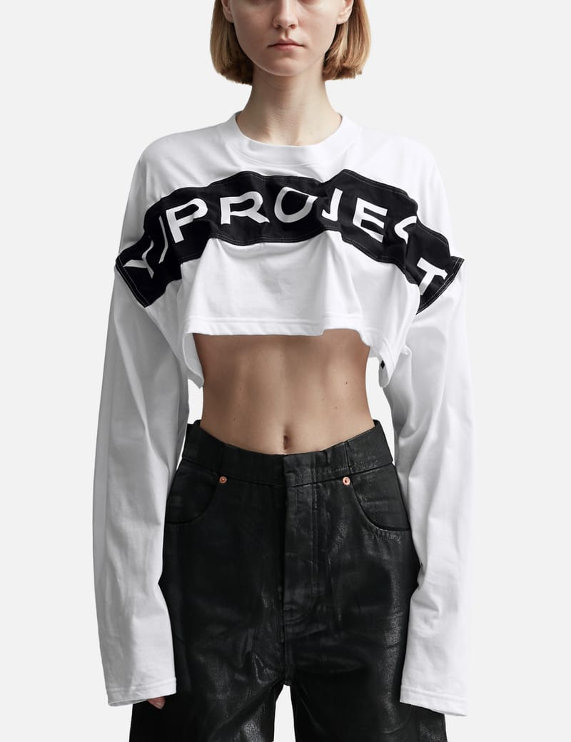 Y/PROJECT - Scrunch Logo Long Sleeve Top | HBX - Globally Curated 