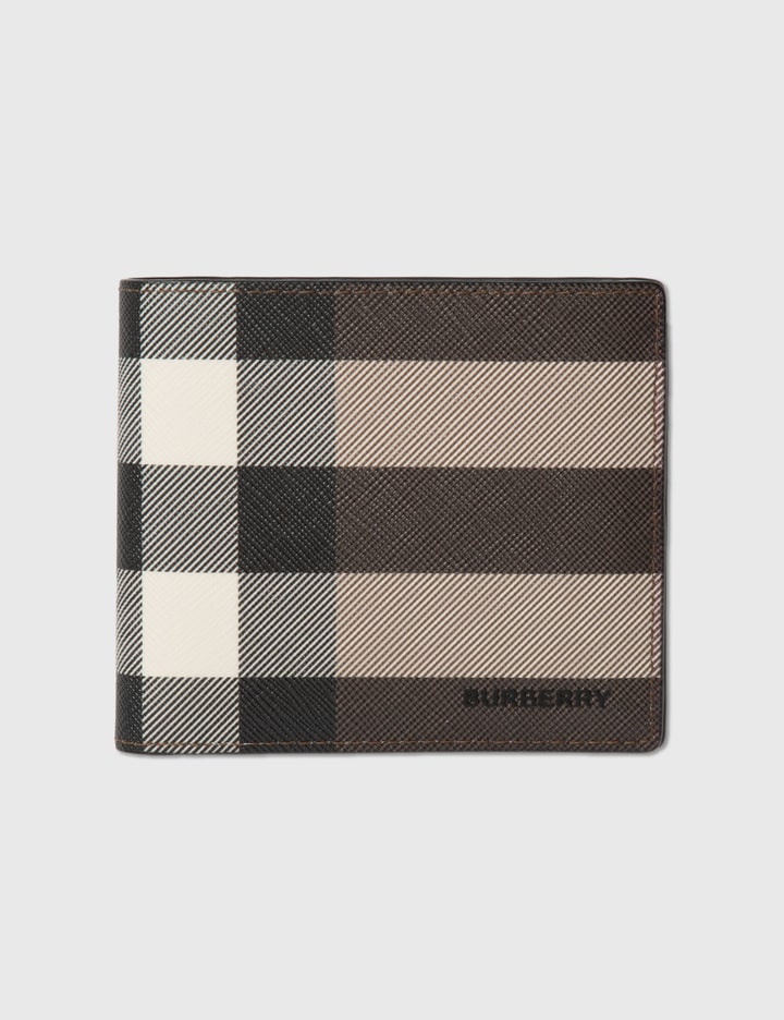 Burberry - Exaggerated Check and Leather Bifold Wallet | HBX - Globally ...