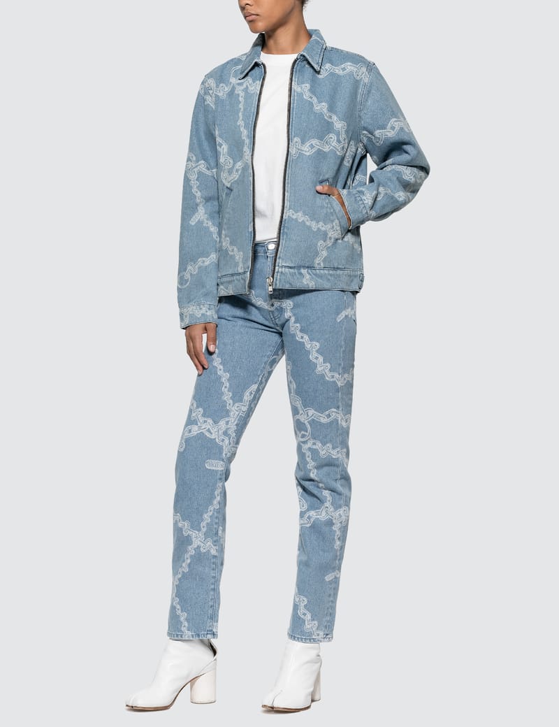 Aries - Denim Chains Harrington Jacket | HBX - Globally Curated