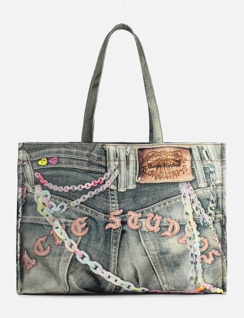 アクネストゥディオズ　パイソン　トートバッグ Acne Studios パイソンプリントトートバッグ アクネステュディオ